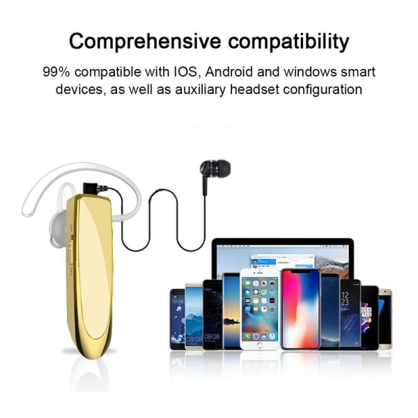 Nytt Bluetooth-headset V4.1 Trådlöst headset Bluetooth Guld