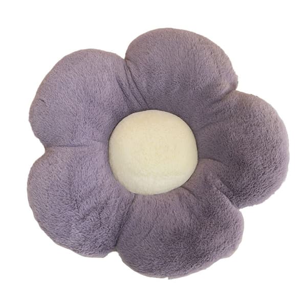 Blomsterkudde, blomformad kudde, kudde, lila kudde