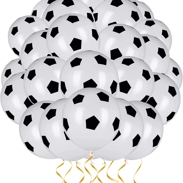 20 stykker 12 tommer latex fodbold balloner, fodbold tema dekoration tilbehør KLB