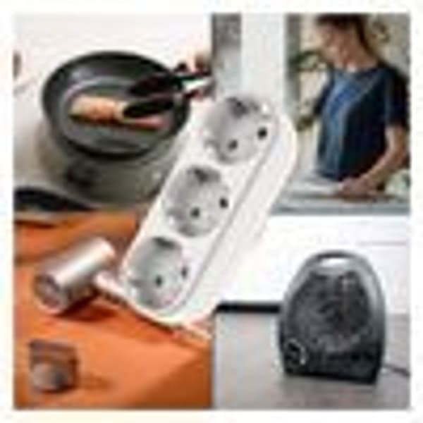 Multistikkontakt overflademonteret, uden kabel, stikdåse 3500 W,