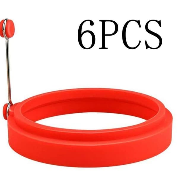 Egg Ring, 6-pakks stekt eggform for stekepanne Egg Rings Silikonpannekakeform