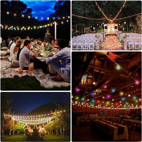 LE 10M RGB lysguirlande, 100 LED-kugler, 8 tilstande KLB