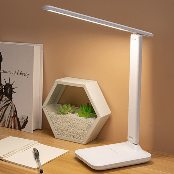 Berøringsdæmpbar LED-skrivebordslampe med foldbart stativ KLB