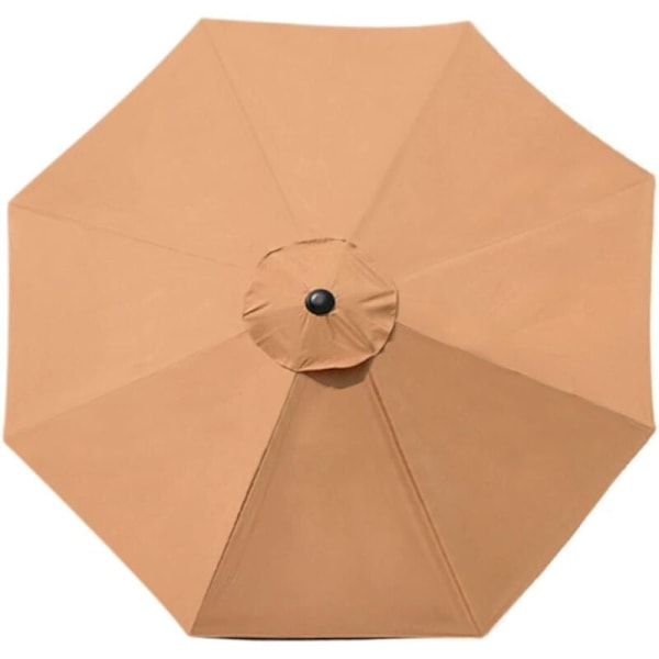 Reserveparasoll med 8 ribber for hage, terrasse, gårdsplass, strand, basseng, marked (kun kalesje), Khaki KLB