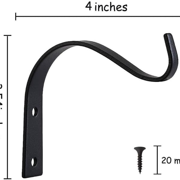 4-pack rustika järnkrokar för väggmontering av lyktor, rockar,