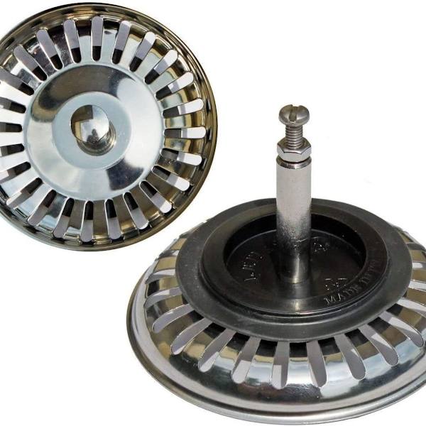 Silkurv vask 80mm rustfritt stål, med pluggfunksjon