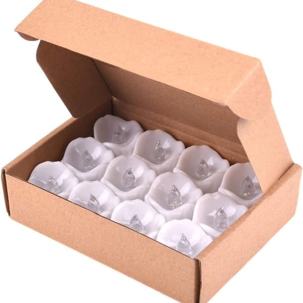 LED-kynttilät, 24 kpl, liekittömät LED-kynttilät/teevalot, LED-teevalo, KLB