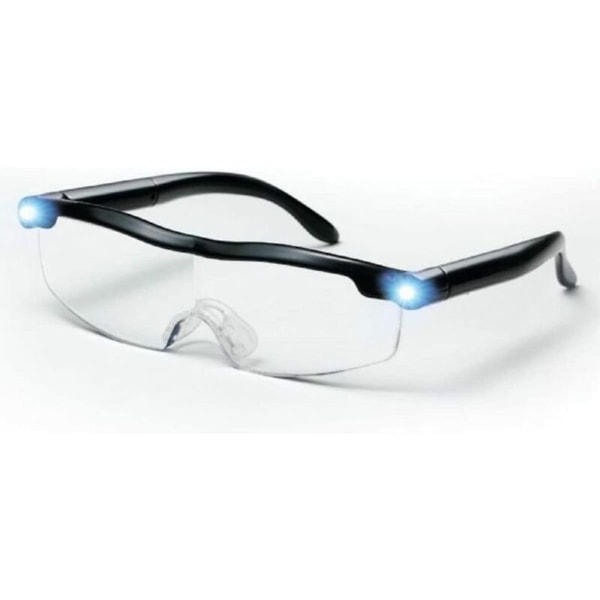 Läsglasögon kraftfull förstoringsglas med LED-ljus, 160% förstoring, för läsning, al
