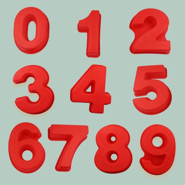 10 tuuman 9-osainen suuri numeromuotit leivontamuotit numero 7 KLB