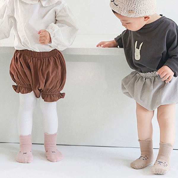Baby golvstrumpor bomull babystrumpor rosa KLB