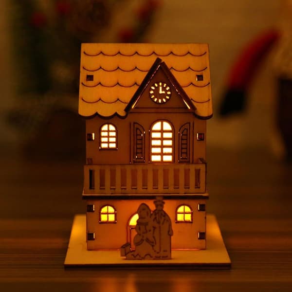 Julby upplyst av LED-by Luminous Chalet B