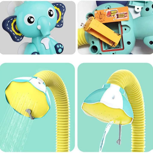 Badelegetøj Baby Vandspil Elefant Model Hane Bruser Elektrisk KLB