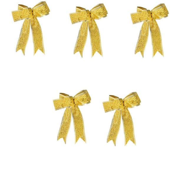 10x Glitter Julrosetter, Guld, 5 Tum KLB