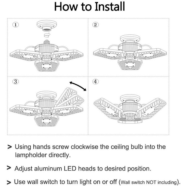 LED-lamput E27 / E26 60W -tallin valaistus Työpajan lamppu LED-tallin valaistus 6000 LM valaistus talliin, kellariin, työpajaan, varastoon jne.