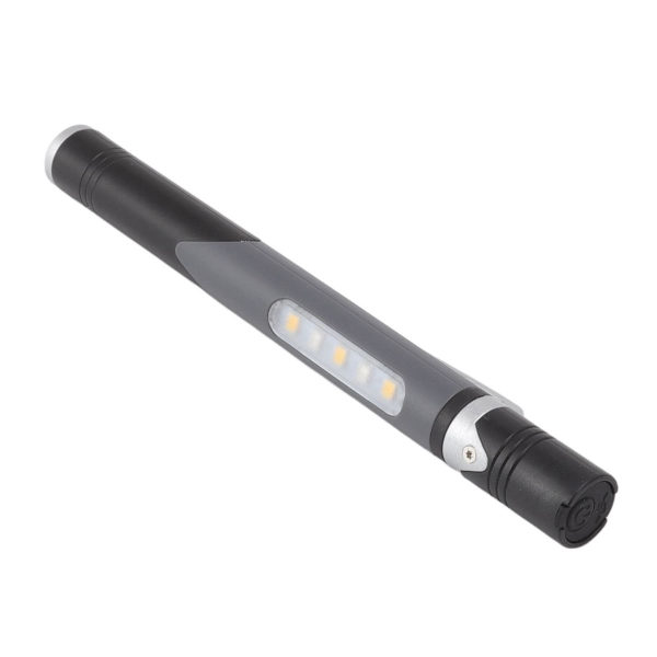 Penlykt, USB-lading, 3 lyskilder, LED-brikkeklips KLB