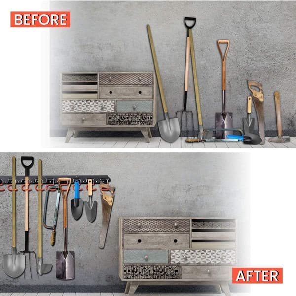 Garage Organizer 64 tommer justerbart opbevaringssystem med 16