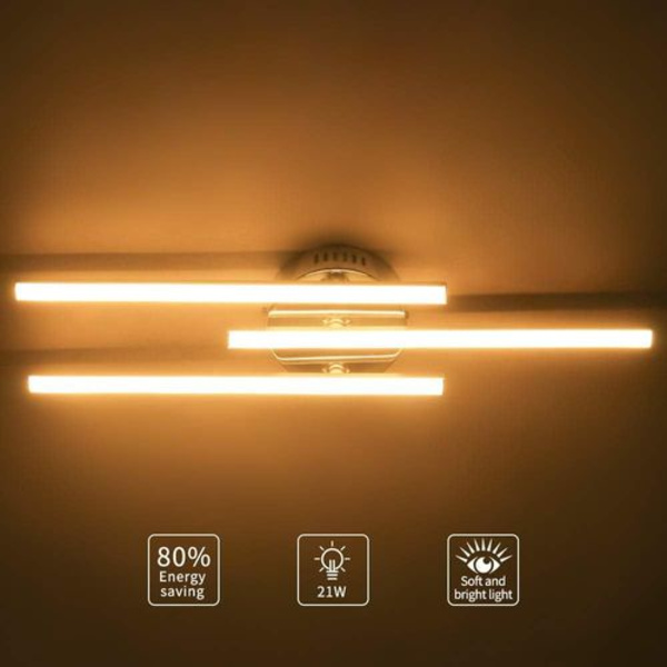 LED loftslampe, 21W moderne parallel strimmel design loft