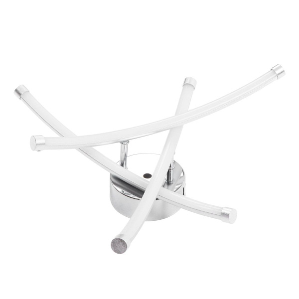 Gaffelformede loftslamper aluminium sølv LED 3 buede KLB