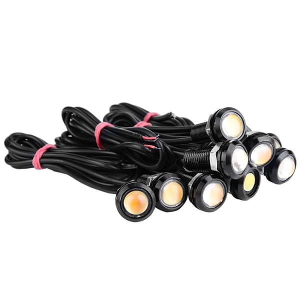 10 stk. alsidige gule rav 9W LED Eagle Eye vandtætte KLB