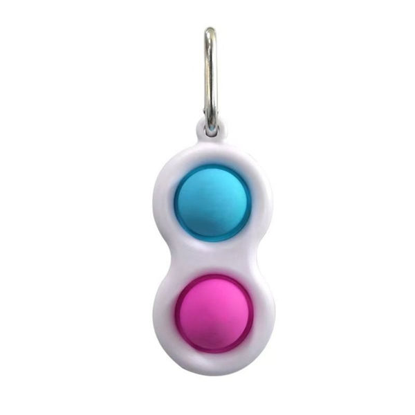 Nøkkelring Squeeze Stress Decompression Sensory Blå/Rosa KLB