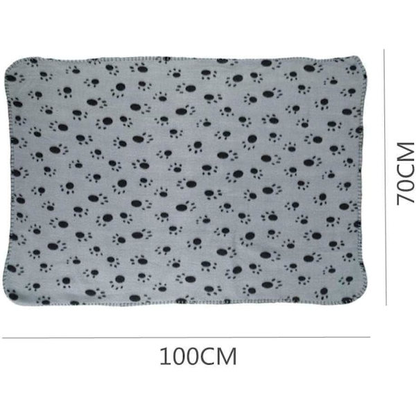 3 stk. Fluffy Pet Tæppe Plys Vaskbar Kattetæppe Super Blødt og Varmt Sofa Puder Bløde Måtter Sengetæppe til Hund og Kat (100*70cm)