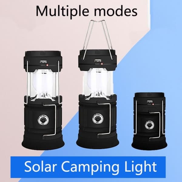 5803 Udendørs Solcelle Camping Lys LED Nød Bærbar Lys Støtte