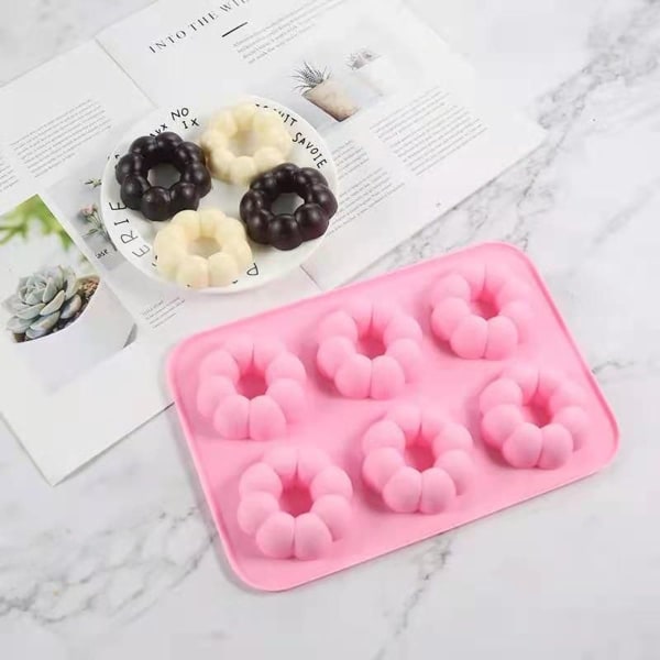 3 stk Gresskarformet Silikon Donutformer Donut Baking