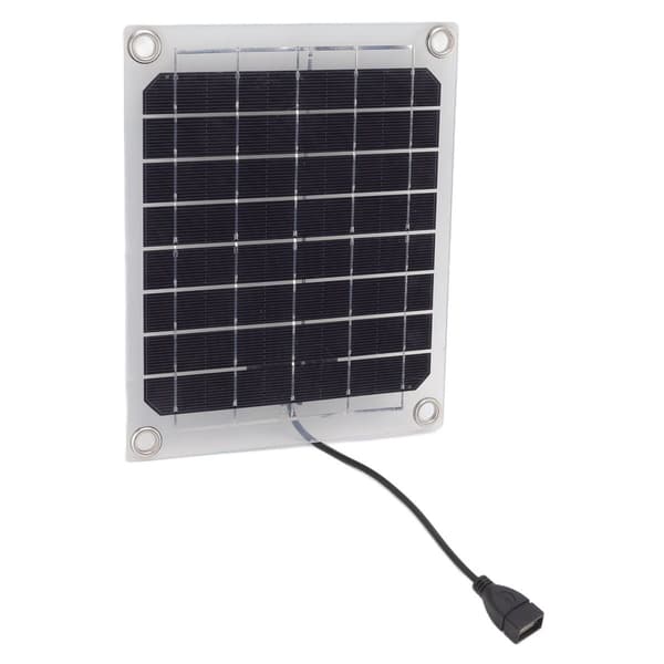 Solcellepanel 10W USB-utgang, transparent design, dobbeltsidig KLB