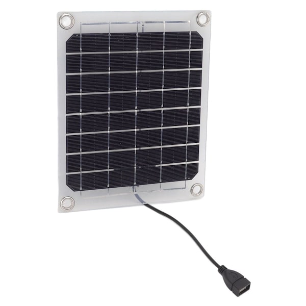 Solpanel 10W USB-utgång, transparent design, dubbelsidig KLB