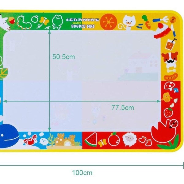 Anpro Vann Doodle Tegnematte Malematte 70 x 100cm med 3 penner, 3 stempler KLB