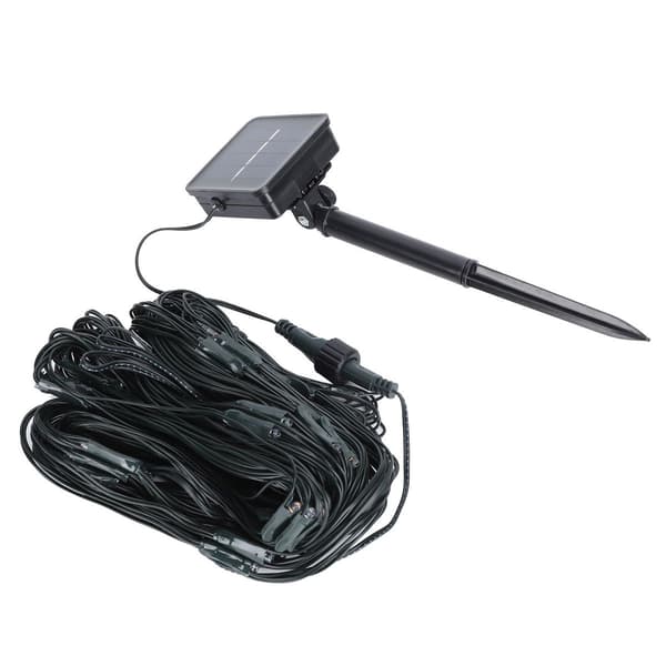 100 LED 1,5x1,5m Mesh Lys Fargerike Solcellelyskjeder 8 Moduser KLB
