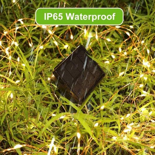 Solcellslingor utomhus vattentäta, 2-pack, 200 LED vardera, solcellsdrivna