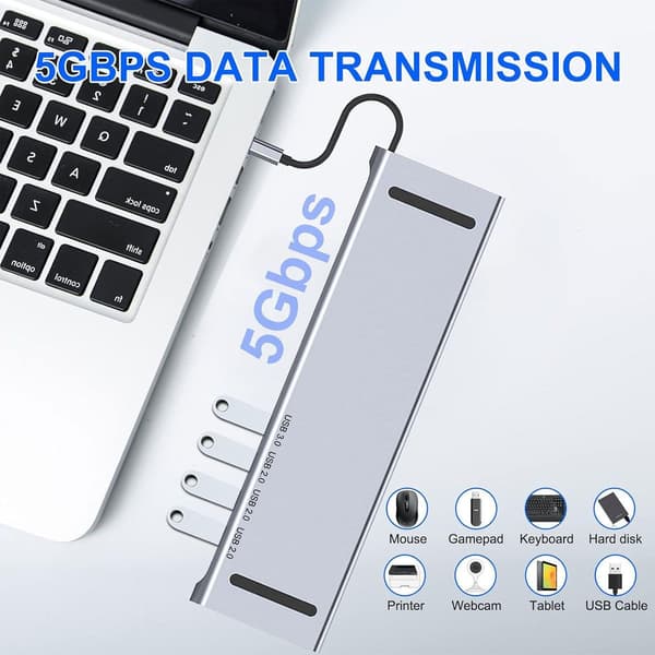 USB-moniliitäntälaajennin sopii MacBook Applelle