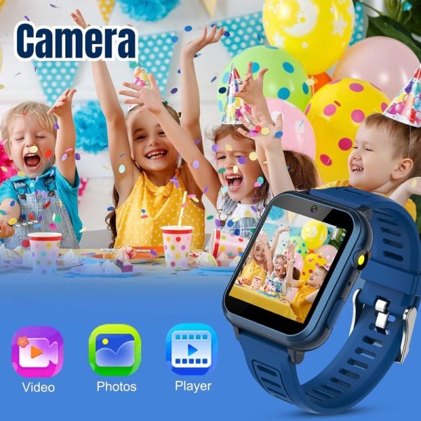 Smart Watch Barnetelefon, Smart Watch Call Voice Chat Barn Smart Watch Blå