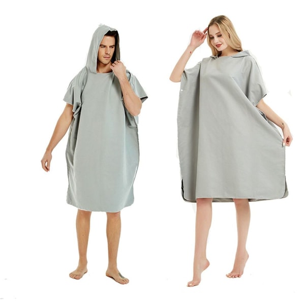 Håndklæde poncho microfiber surfing håndklæde badekåbe med hætte