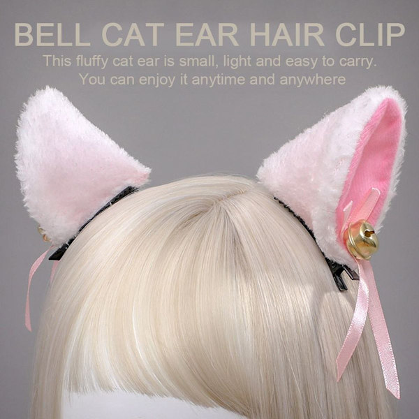 Par Cat Ears Hårklemmer Halloween Fox Ears Pels Hårnåler Cat Hodebånd KLB