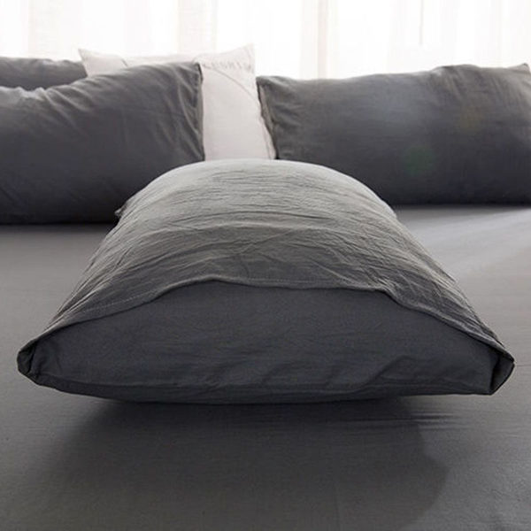 Tyynynpäällinen Sopaan Makuuhuoneeseen Maalaistyyliin Vaaleanharmaa