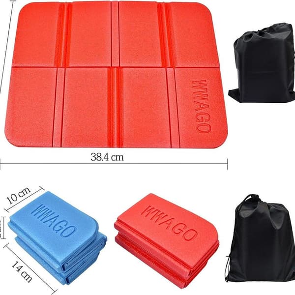 Set med 2 termiska sittdynor, hopfällbara utomhus, sittdyna, utomhus barns sittunderlag,
