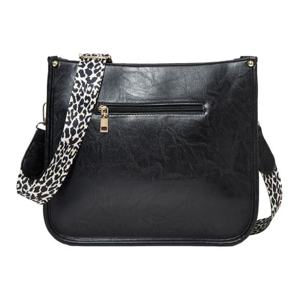 013 Leopardmönstrad PU-läder En axel Vattentät Messenger Axelrem