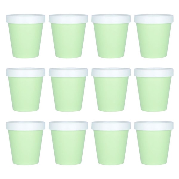 Förpackning med 12 200 ml maskflaskor med innerlock, rak maskglas grön KLB