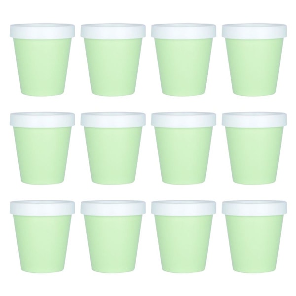 Pakke med 12 200 ml maskeflasker med indvendigt låg, lige maskeglas grøn KLB