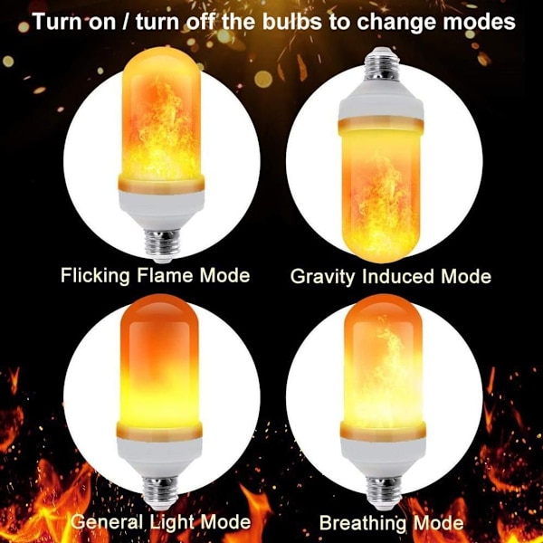 LED Flamme Flamme Pære Flamme Lampe 9W E27 Sockel Flimrende Flamme KLB