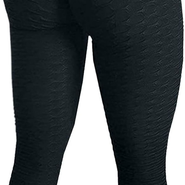 Berømte Leggings, Kvinder Butt Lifting Yoga Bukser Høj 01 Sort KLB