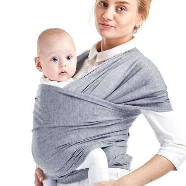 Baby slynge børneslynge, åndbar slynge lysegrå KLB