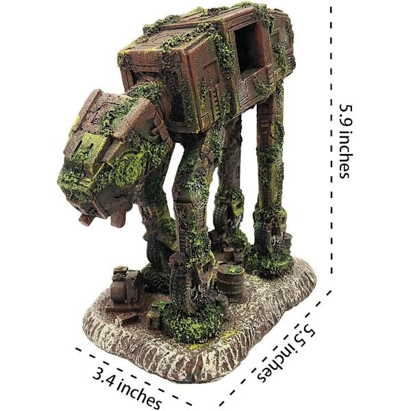 Akvariumdekorasjon Imperial Walker Transport Robot Dekorasjon-Akvarium Robot Hule Ornament