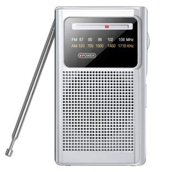 Tendak Mini Radio Batteridriven, FM/AM/FM bärbar radio med inbyggd