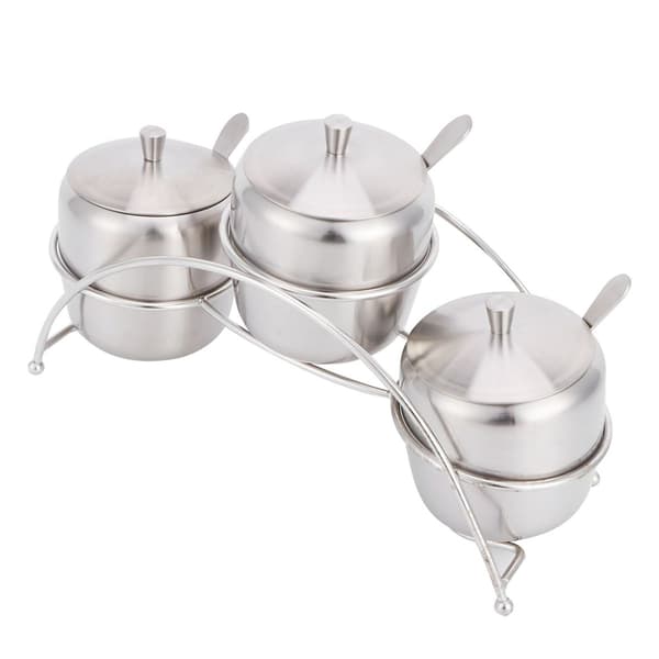 304 rustfritt stål krydderpotte, krydderbeholder, salt KLB