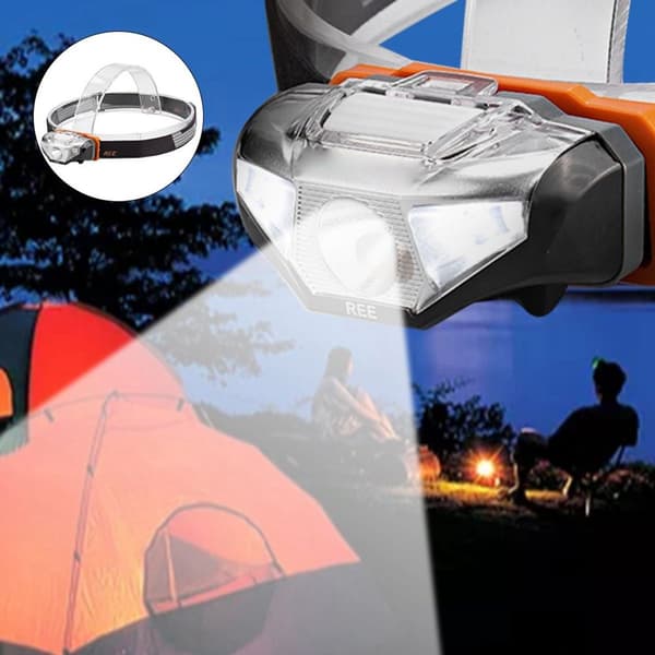 Vanntett LED-hodelykt for utendørs camping jakt KLB