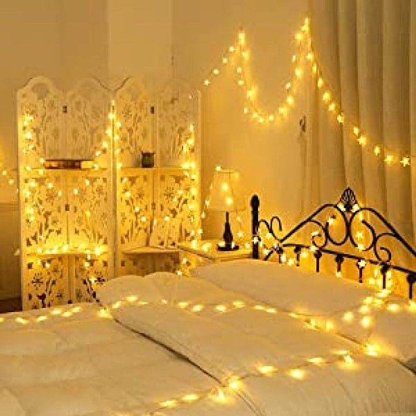 LED-stjernelys 30 stk. batteridrevet til fest, have, KLB