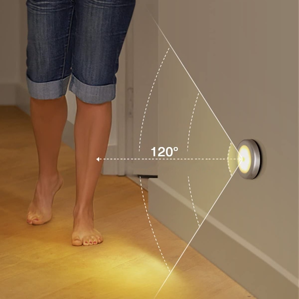 Nattlys med bevegelsessensor, 6 LED bevegelsessensorlys KLB